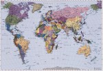 Duvar posteri  4-050 World Map - 270 x 188 cm